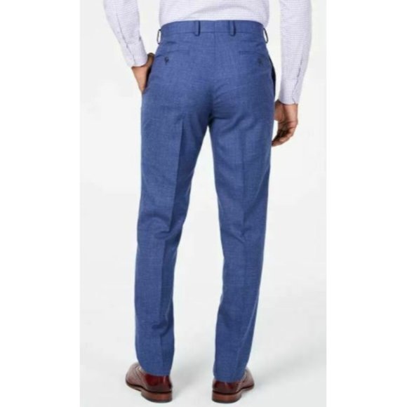 Tallia Men's Orange Slim Fit Blue Melange Suit Pants Size 37 New with Tags - Picture 4 of 7